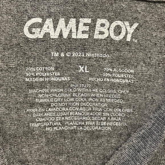 Nintendo Game Boy Retro Grey Graphic T-Shirt - Picture 4 of 4